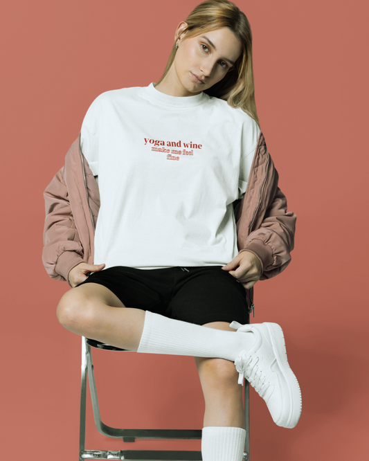 YOGA AND WINE Oversized Shirt