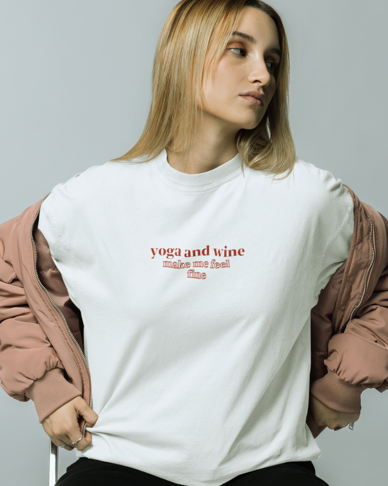 YOGA AND WINE Oversized Shirt