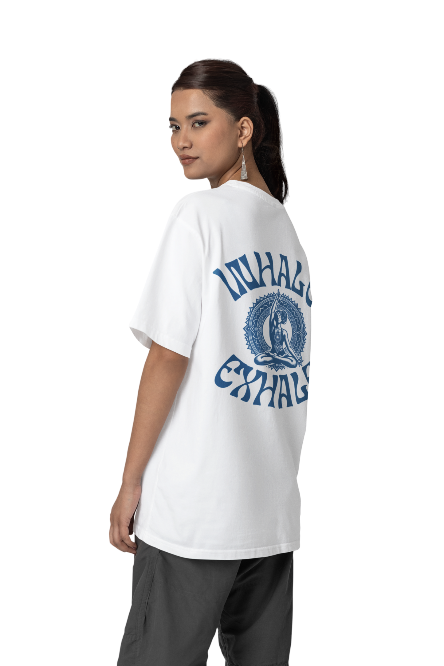 INHALE EXHALE MANDALA Oversized Shirt