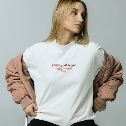 YOGA AND WINE Oversized Shirt