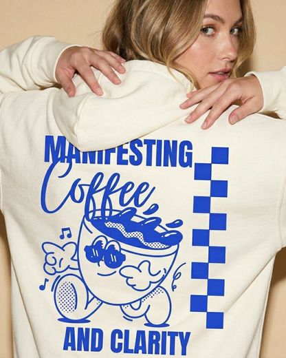 COFFEE AND CLARITY Oversized Hoodie