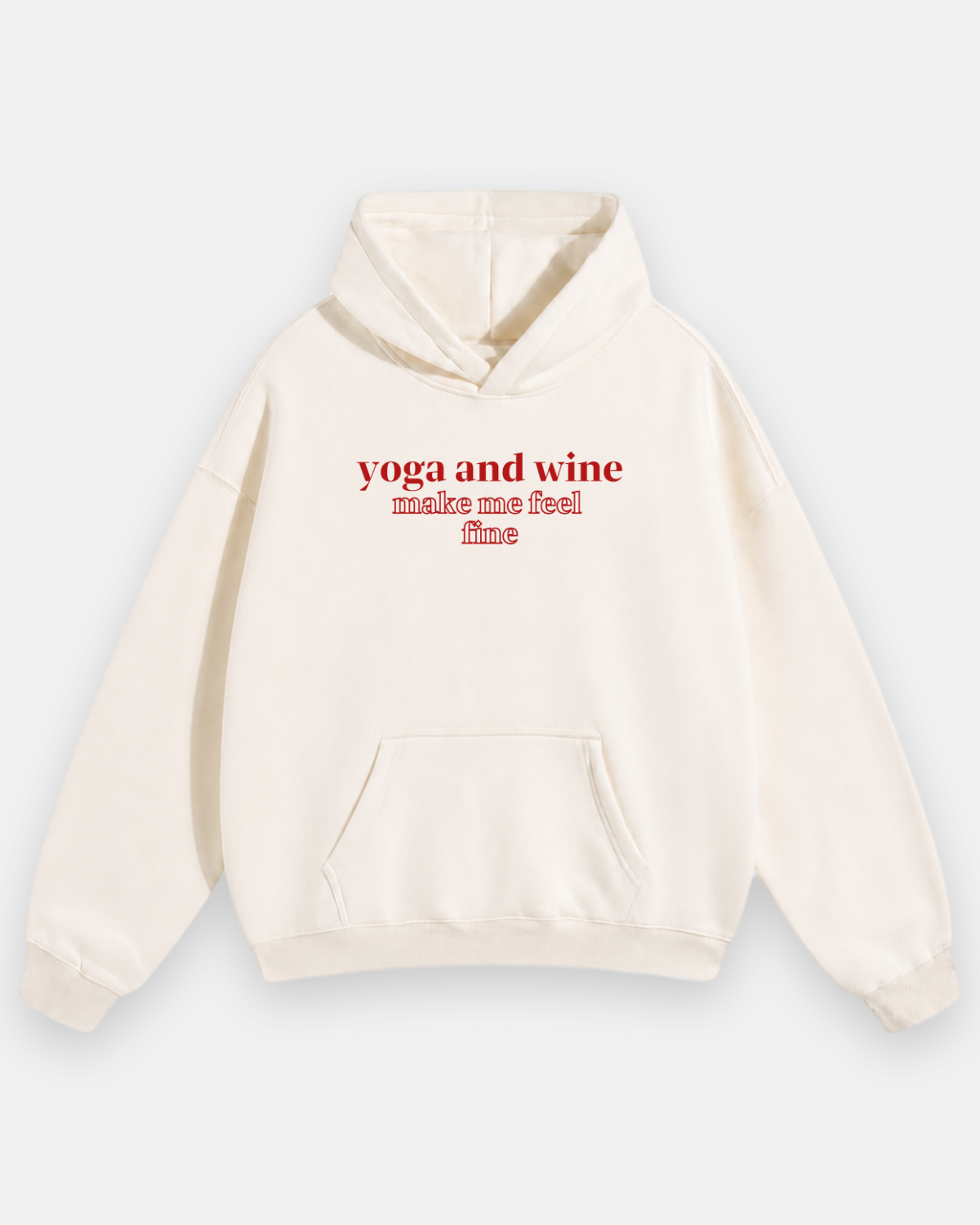 YOGA & WINE Oversized Hoodie