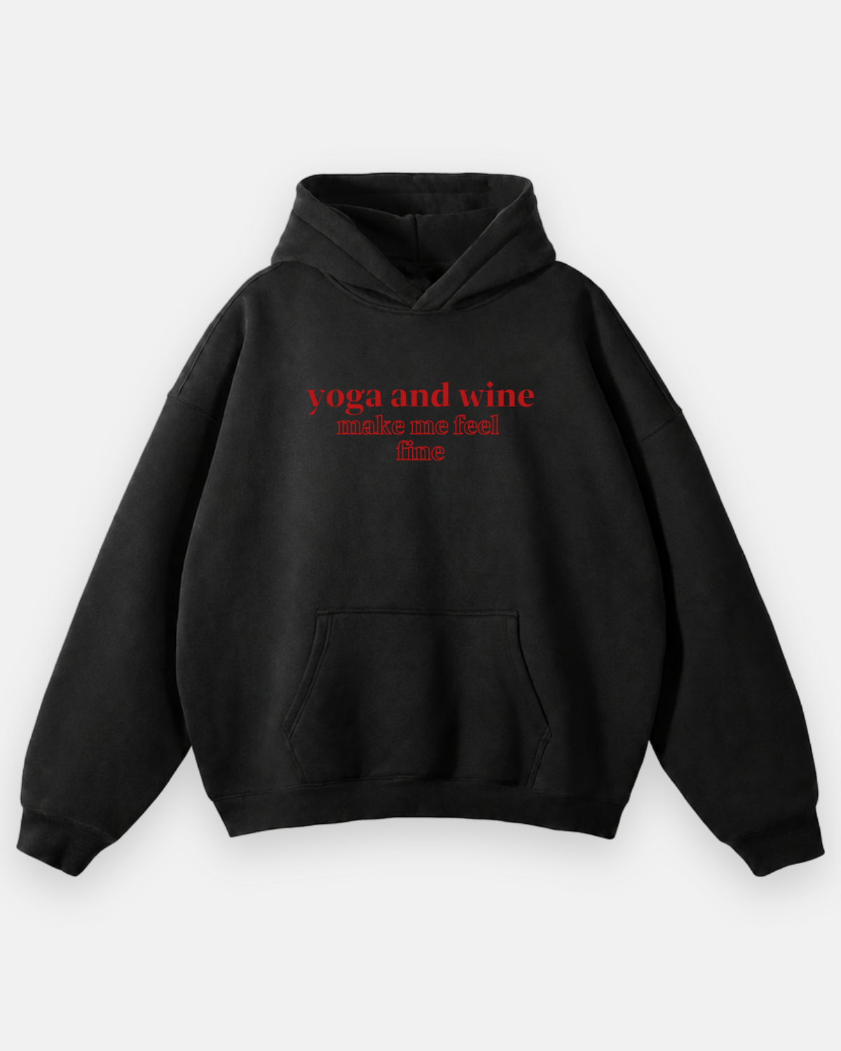 YOGA & WINE Oversized Hoodie