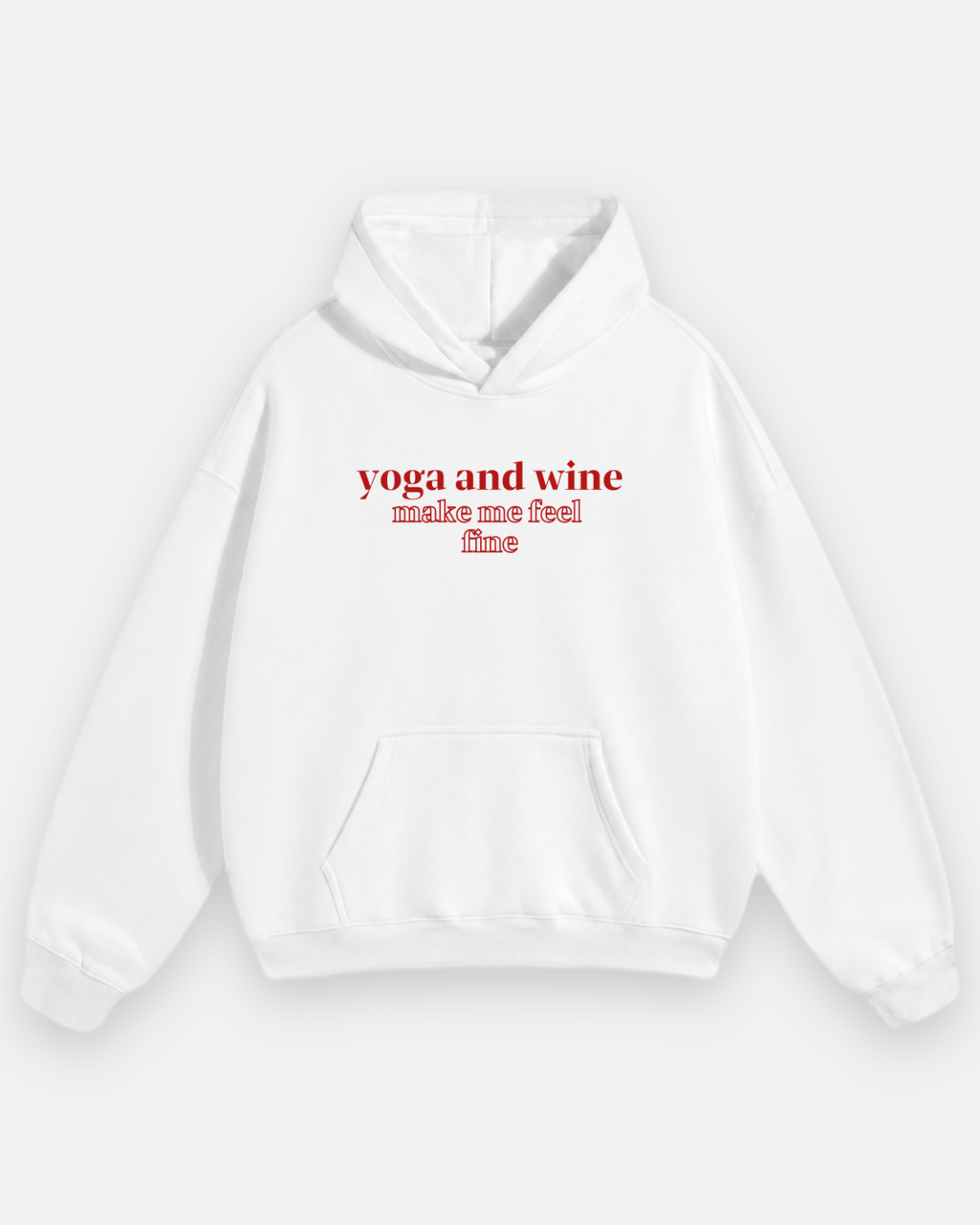 YOGA & WINE Oversized Hoodie