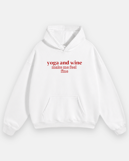 YOGA & WINE Oversized Hoodie