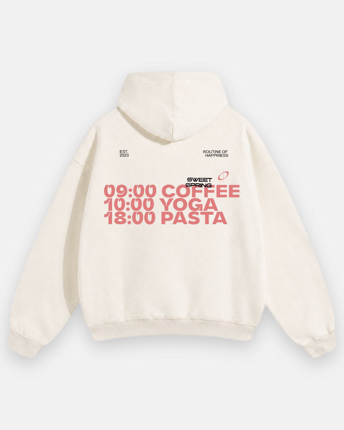 ROUTINE OF HAPPINESS Oversized Hoodie