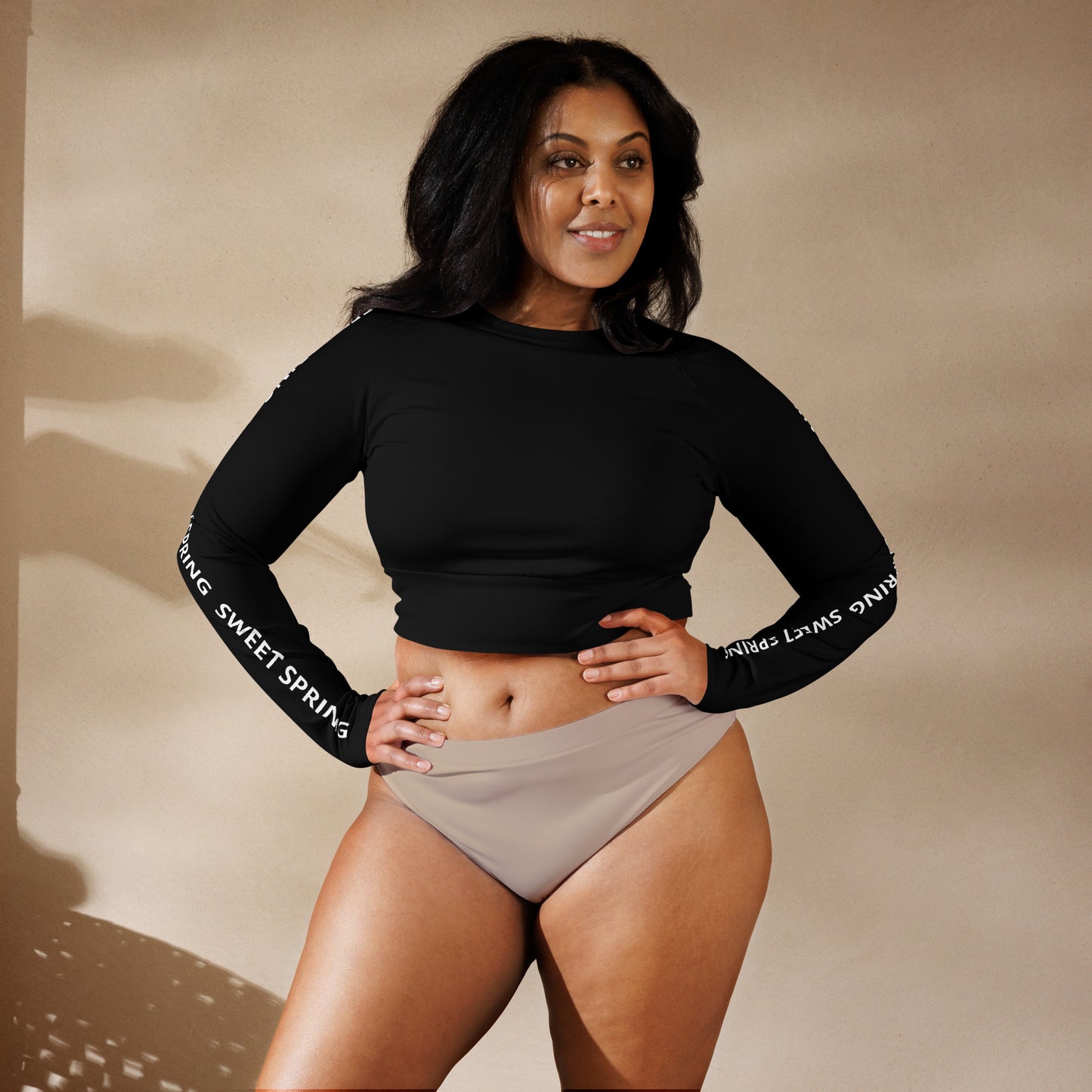 Sweet Spring Recyceltes Langarm Crop Top
