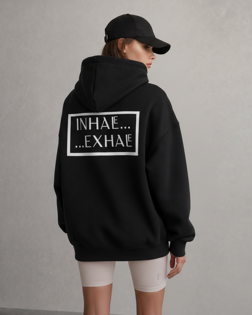 INHALE EXHALE Oversized Hoodie