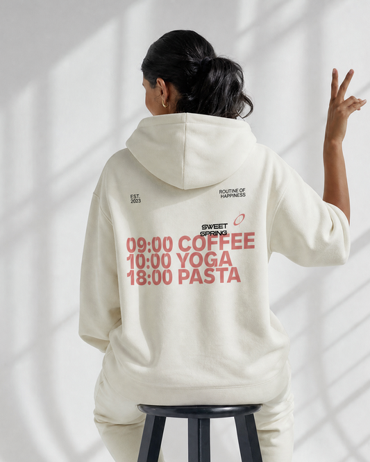 ROUTINE OF HAPPINESS Oversized Hoodie